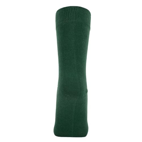 ZAKIRA Combed Cotton Dress Socks - Plain Colour Business Crew Socks for Men & Women, Soft Breathable Cotton, 6-10 (UK), Green — view 4