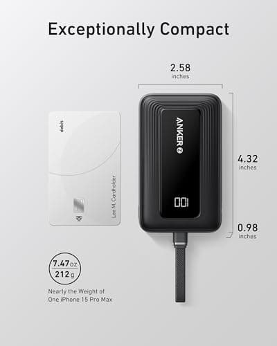 Anker Power Bank,10,000mAh 30W with USB-C Travel Essential Portable Charger — view 6