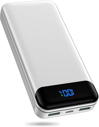 Enerwow Power Bank-27000mAh Fast Charging Portable Charger, Powerbank with USB C Input/Output, Large Capacity Mobile Phone Battery Pack with LED Display Compatible with iPhone, Huawei
