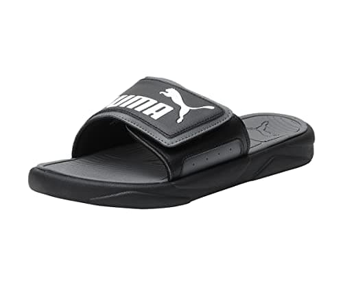 Puma Unisex Adults Royalcat Comfort Slide Sandals, Puma Black-Castlerock-Puma White, 8 UK