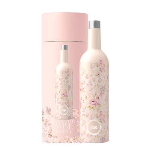 Sup Insulated Wine Bottle 750ml Flowers | Stainless Steel Wine Cooler Bottle