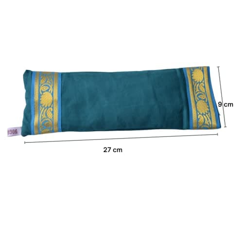 Yoga United 100% Cotton Lavender and Linseed Eye Pillow for Yoga, Relaxation, Meditation, Travel and Gift or Tired Eyes, and Headaches - Ocean Green — view 4