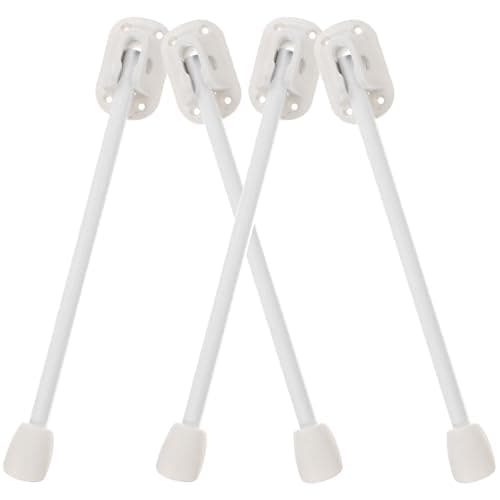 CALLARON 4 Pcs White Folding Metal Desk Legs for Table and Home Travel Use