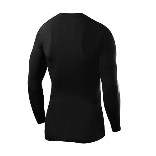 PowerLayer Kids Base Layer Long Sleeve Compression Shirt. Lightweight and Moisture Wicking Thermal Top for Football, Rugby, Soccer and Gym for BoysBlack, 12-14 Years (Boys X-Large) — view 3
