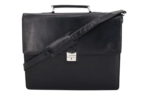 GERMANUS David Leather Briefcase Black, black, XL — view 6