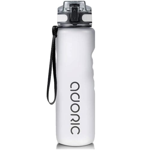 ADORIC Sports Water Bottle 1L, BPA Free Tritan Leak Proof Gym Bottle, Ice