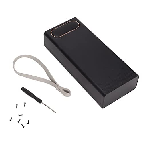 16x18650 External Battery Pack Shell, 2 USB Output DIY Power Bank, Plastic Shell Box with LCD Display, Power Bank Case, With three Micro/Type C input, Small and light Design(black) — view 6