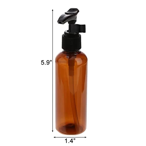 Mebamce 3PCS 100ml 3.5oz Refillable Brown Bottle with Pump, for Massage Oil — view 5