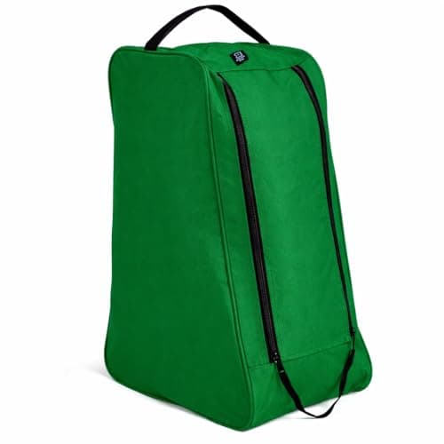 Water-Resistant Long Boot Bag and Shoe Carrier– Perfect Storage Solution for Football, Rugby, Golf, Hiking, Walking, Skiing and Work Footwear (Green)