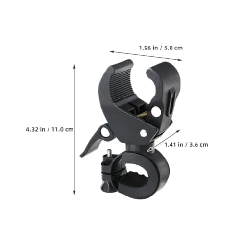 Luxshiny 2pcs Bicycle Torch Bracket Lightweight Plastic and Metal Flashlight Holder for Mountain Bike Handlebar, Sturdy Rubber Grip, for Outdoor Cycling and Travel — view 2