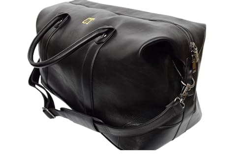 ZOEEDEN Personalised Faux Leather Travel Duffel | Holdall Carry On Weekender Bag | Overnight Travel Duffel Bags for Men and Women (Black) — view 5