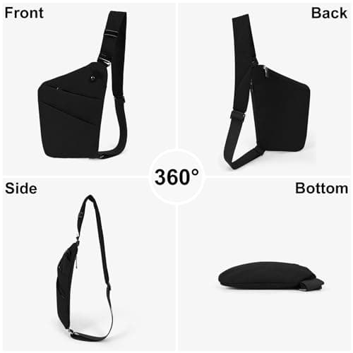 DKIIL NOIYB Sling Bag for Men Women Personal Flex Crossbody Purse Nylon Anti Theft Chest Bag with Multi Pockets for Travel Outdoor — view 3