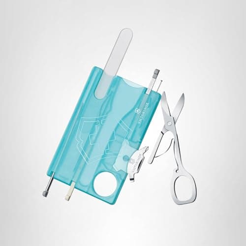 Victorinox Swiss Card Nail Care Multitool 13 Functions Ice Blue — view 5