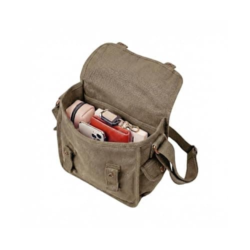 OUTBOUND Small Cotton Canvas Side Bag - Olive — view 5