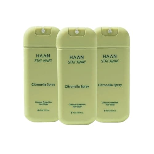 HAAN Stay Away Citronella Spray – Moisturising Body Mist with Citronella Scent | 86% Natural Vegan Formula | 45mlAlways read and follow the instructions on the product label and the safety guidelines.
