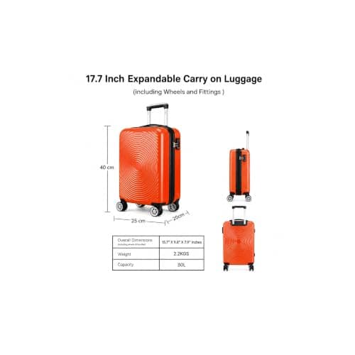 Underseat Cabin Case 40 x 25 x 20cm RyanAir Approved Size with Detachable Wheels and Combination Lock (T-HC-US-1630) — view 2