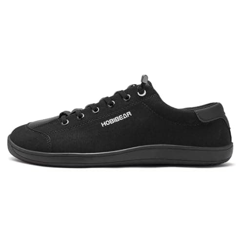 HOBIBEAR Unisex Wide Trainers for Men Women Outdoor Trail Running Minimalist Walking Shoes Lightweight and Breathable All Black — view 2