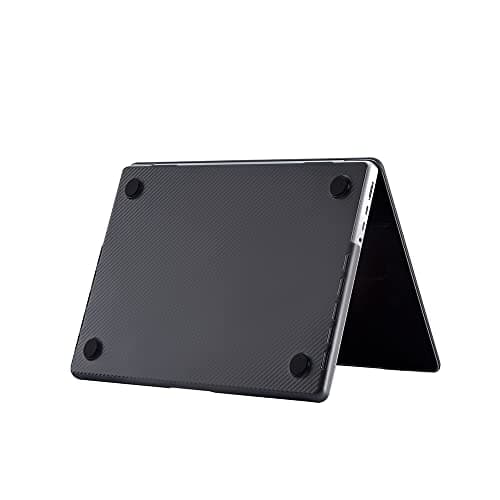Se7enline Compatible with 13 inch MacBook Air Case M2/M3/M4 Chip 2022-2025 for 13.6 inch Model A2681/A3113/A3240 Laptop Hard Shell Case with Keyboard Cover Skin,(Carbon Fiber) Black — view 5