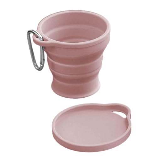 Collapsible Travel Mug 180ml Pocket Silicone Cup for Hot and Cold Drink Perfect for Camping Hiking Portable Collapsible Travel Mug for Men — view 4