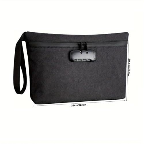 Cosmetic Bags Cosmetic Bag Organiser with Combination Lock Portable Handheld Wash(Grey) — view 3