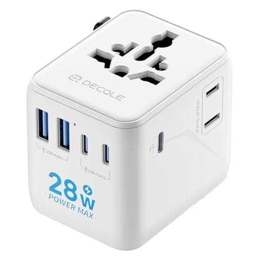 decqle “Pro” Universal Travel Adapter for International Travel -EU UK US AU