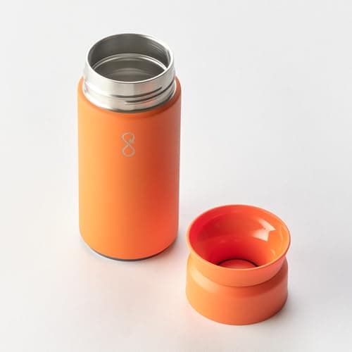 Ocean Bottle Brew Flask 350ml | Insulated Travel Flask for Hot & Cold Drinks | Recycled Stainless Steel | Sustainable, Eco Friendly Gift (Sun Orange) — view 2