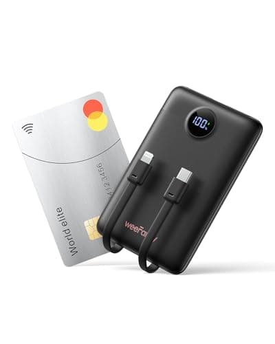 Power Bank Fast Charging 10000mAh With Built in Cables Portable Charger