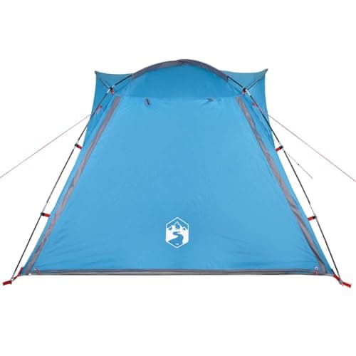 YunCangg Camping Tent 4 Person Blue Waterproof with Quick Release, Polyester Dome Tent for Outdoor Hiking, Festival, Family, with Mosquito Net and Sun Canopy, Easy to Fold and Windproof — view 6