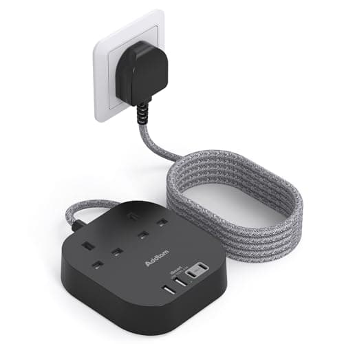 Extension Lead, Power Strips with 2 Way Outlets 4(4.5A, 2 Type C & 2 USB-A)