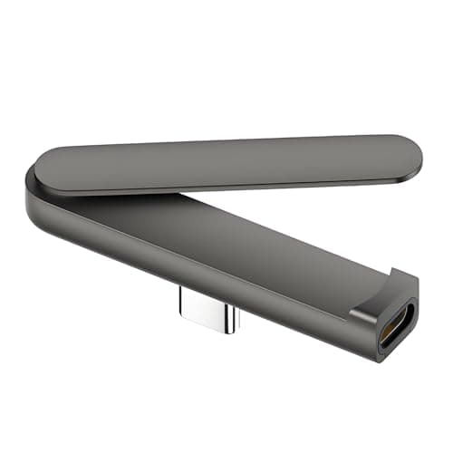 Foldable Phone Stand with 240W Fast Charging Adapter Phone Charging Holder Metal Texture for Travel and Offices Use Tablet Stand