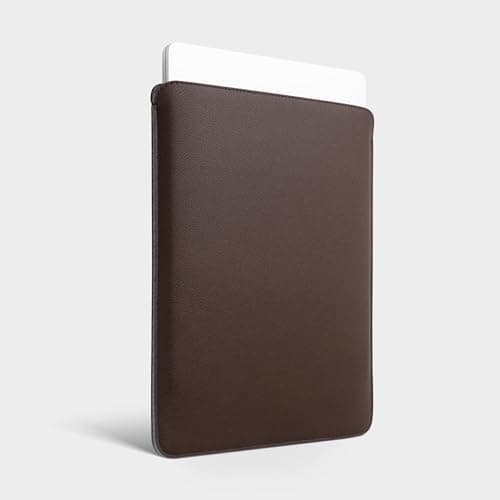 Comfyable Laptop Sleeve 14 Inch Precisely Compatible with MacBook Pro 14-inch M5 2026 A3426 A3427 M4 M3 M2 M1 Pro/Max 2025-2021, Faux Leather Cover Case, 14 in, Coffee — view 2