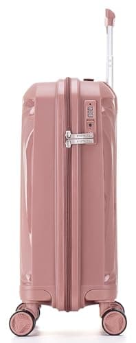DK Luggage Carry-on 20” Cabin EasyJet, BA, Jet 2 Hard Shell Approved Hand Luggage Polypropylene Suitcase 4 Wheel Spinner Luggage (Gold ST81, Cabin) — view 6
