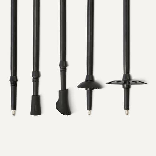 Amazon Basics Trekking Poles for Hiking, Collapsible Walking Sticks, Lightweight Aluminum, 134.6cm, Black — view 4