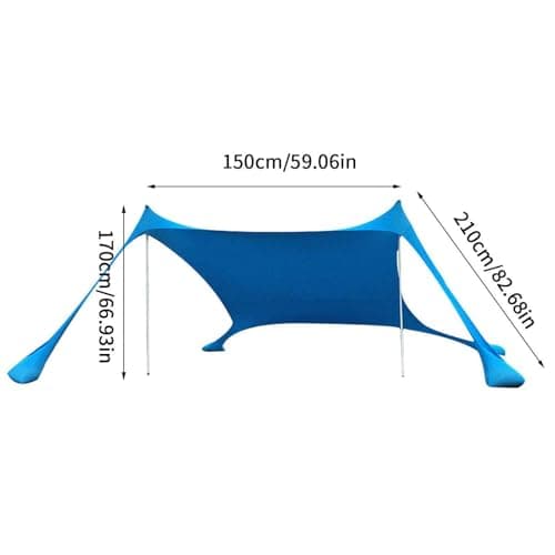 Garden Beach Tent Shade Shelter,Portable Beach Canopy, Waterproof UV Resistant Patio Shade Canopy, Bëach Vacation Sun Shadë,for Camping, Bëach, Fishing, Backyard And Picnic,200 X 160 X 160cm — view 4