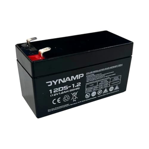 Dynamp 12V AGM Mobility Battery, 1.2Ah, Pack of 2, Maintenance-Free VRLA, F1 4.8mm Terminals, Model 12DS-1.2 — view 2