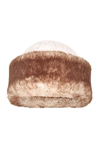 Mountain Warehouse Womens Furry Hat - Faux Fur, Fleece Lined - for Winter Travel Cream — view 6