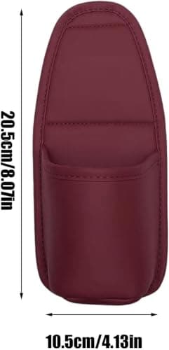 Car Door Cup Holder, Leather Car Door Storage Pocket，purple — view 2