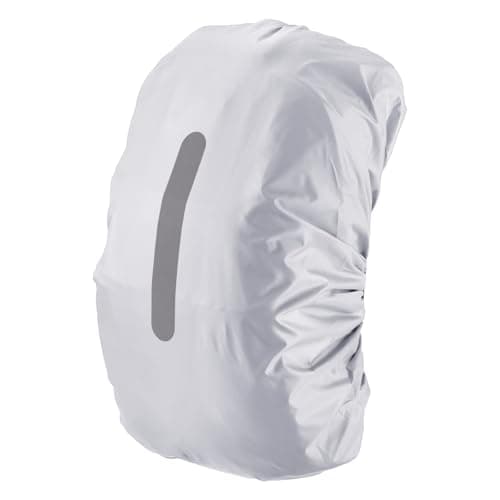 M METERXITY Waterproof Backpack Rain Cover, 30L-40L Waterproof Backpack Cover, Bag Rain Cover with a Vertical Reflective Strap for Hiking/Biking/Camping/Outdoor Traveling [Silver]