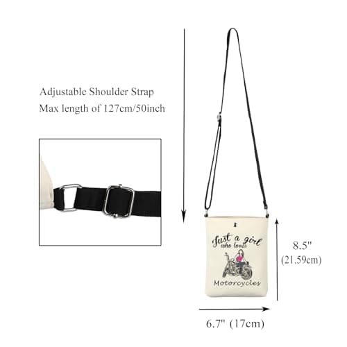 CMNIM Motorcycle Gifts for Her Motorcycle Crossbody Bag Just a Girl Who Loves Motorcycles Lover Gift Woman Rider Shoulder Bag, 24108 Motorcycle Girl C — view 3