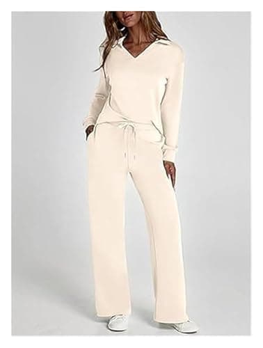 BQLFPOIHP Constituent Clothing,Constituent Travel Outfit,Women's 2 Piece Sets Outfits Casual Long Sleeve Sweatsuits Sets(Dark Khaki,L) — view 5