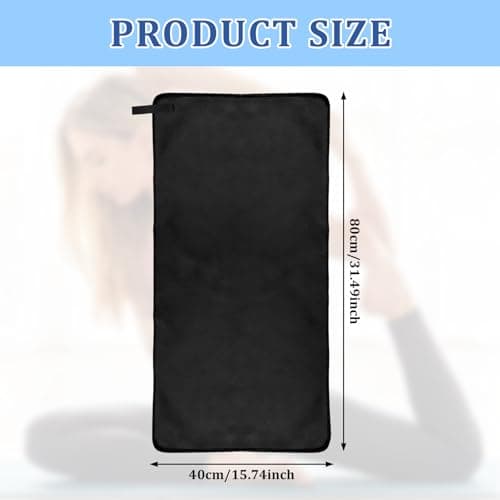 LURVOUS 2 Pack 40x80cm Microfibre Towel, Quick Dry Gym Towel for Men Women, Absorbent Sports Towel Lightweight Travel Towel for Yoga Beach Shower Backpacking Pool (Black,Pink) — view 2