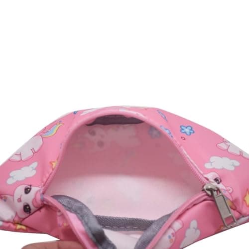 Dzxin Kids Fanny Pack, Cute Unicorn Kids Bum Bag Bumbag Waist Pack Cartoon Hipsack Belt Bag Small Belt Bum Bag Crossbody Purse Waist Pouch for Toddler Girls Boys Running Hiking Travel Sports(Pink) — view 6
