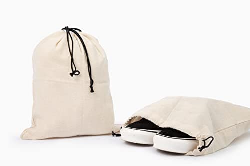 Organic Cotton Dust-Proof Storage Bags, White, 3 Small: 15"x12", Storage-Bags — view 3