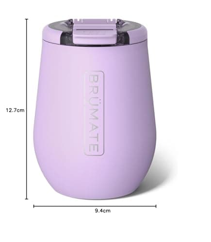 BrüMate Uncork'd 100% Leak-Proof 14oz Insulated Wine Tumbler with Lid - Vacuum Insulated Stainless Steel Wine Glass - Perfect For Travel & Outdoors (Lavender) — view 6