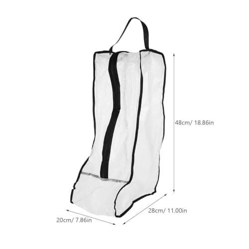 Black Boots with Zipper Bag Storage PVC for Travel and Home — view 2