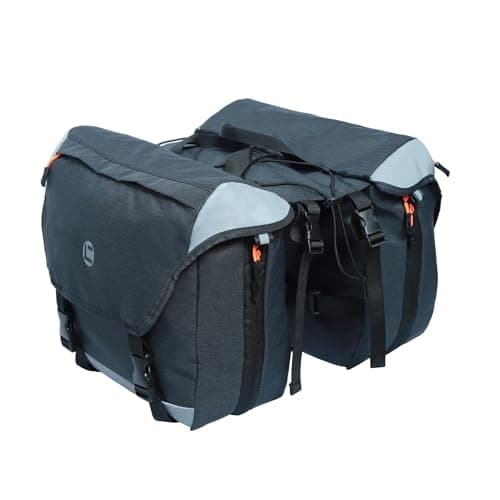 HOMPER Bike Double Pannier Bag 35L Large Capacity with Reflective Stripe