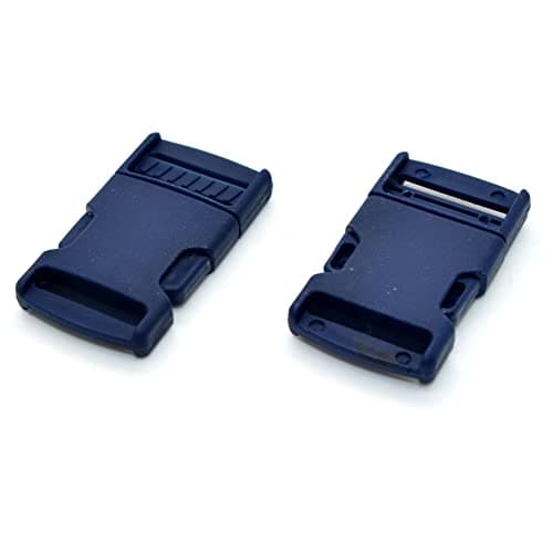 SolaDirect Side Release Buckles Clips for 20 mm Webbing, Luggage, Back Pack/Rucksack, Straps (Blue Navy, 2 pieces)