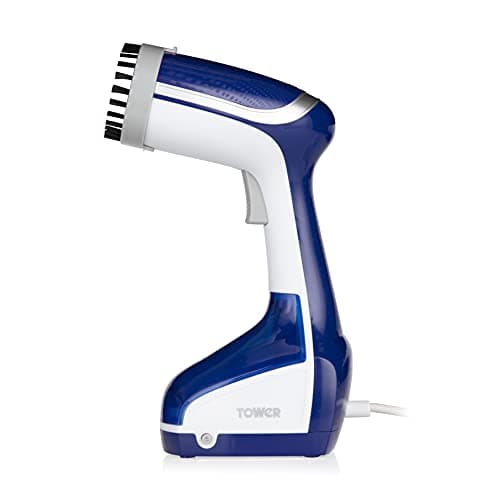 Tower Garment Steamer 1000W, Handheld Clothes Steamer for Travel, Compact Design, 200ml Tank, Vertical & Horizontal Steam, Quick Crease Removal, Blue (T22014BLU) — view 6