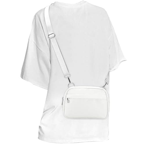 MAXTOP Small Crossbody Bags for Women with Detachable Strap Cross Body Bag Fanny Pack Cell Phone Purse for Travel Essentials Gift for The Bride(Pure White)