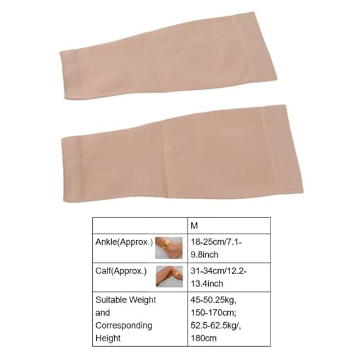 Calf Compression Socks, Compression Stockings with Medical Gradient Compression, 20-30mmHg Footless Compression Calf Sleeves for Shin Splint, Varicose Vein, Edema, Women & Men (Beige, X-Large) — view 3